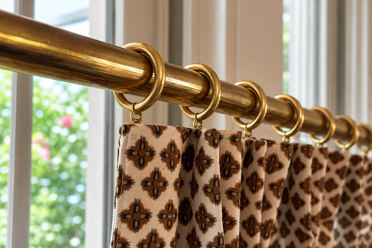 How to Hang Curtains with Rings: French Return Rods, Ring Sizes & Installation Tips
