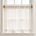 Title Unlacquered Brass Café Curtain Rod, 16 mm Solid Brass Window Rod