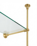 Solid Brass Bistro Shelving, Tempered Glass Shelves