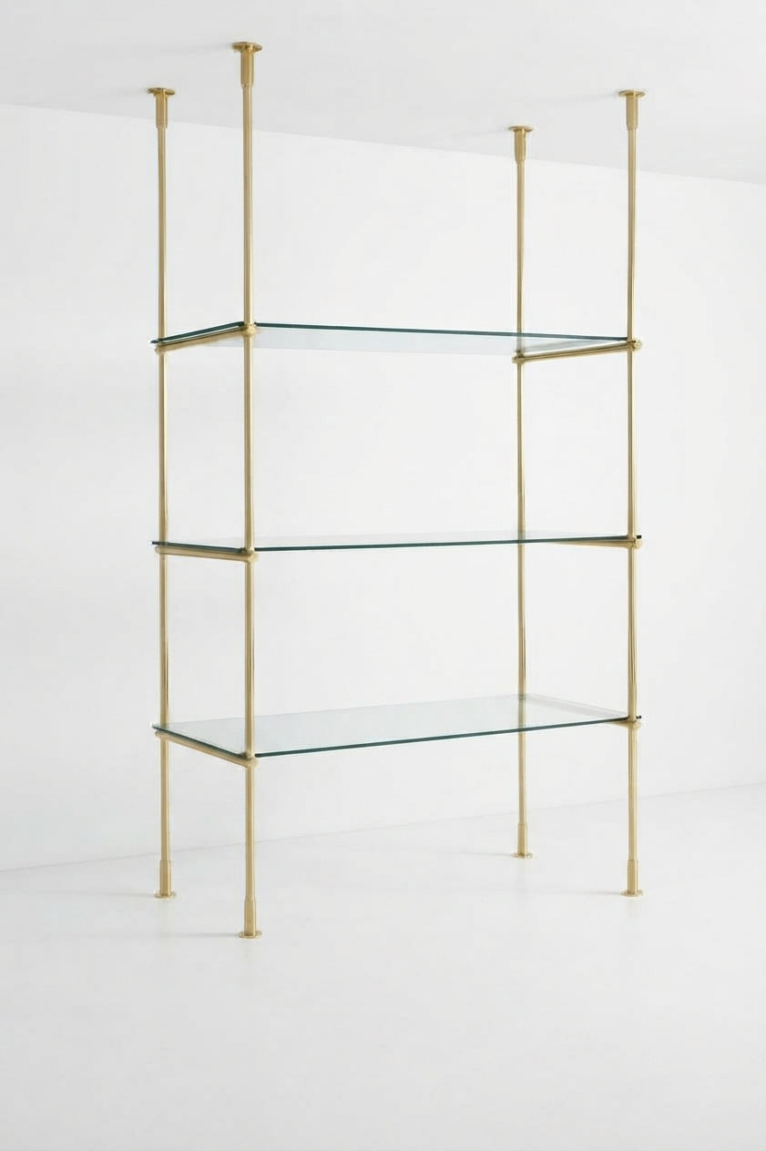 Kitchen Bistro Shelving With Tempered glass Shelves